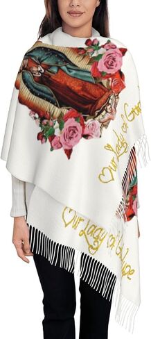 Virgin Mary Shawl Wrap For Women Our Lady of Virgen de Guadalupe Scarf Soft Large Blanket Scarves Warm Wraps in Saudi Arabia