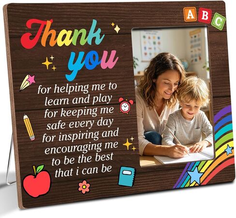 Teacher Appreciation Wooden Picture Frame Gifts for Teacher, It Takes a Big Heart, Thank You Gifts for for 2026 Kindergarden Preschool Graduation Decorations, Fits 4x6 Photo Frame in Saudi Arabia