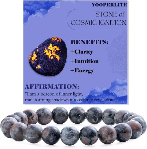 8mm Healing Natural Crystal Bracelet For Women Men Stone Beaded Stretch Bracelet Handmade Gemstone Reiki Spiritual Jewelry Gifts Blue Spiritual Jewelry for Women Men in Saudi Arabia