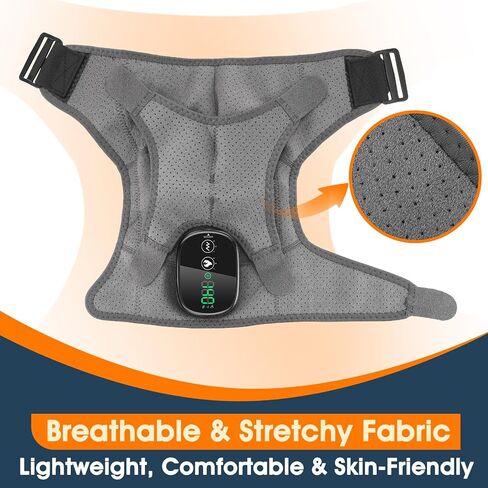 Cordless Shoulder Heating Pad with Massage, Heated Shoulder Wrap for Pain Relief, Heated Shoulder Brace Shoulder Massager for Frozen Shoulder Relief Rotator Cuff in Saudi Arabia