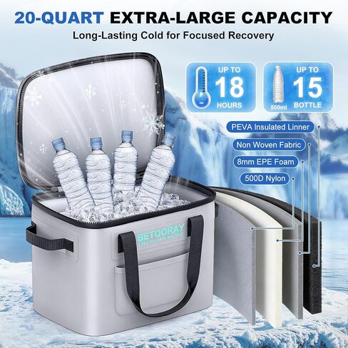 Ice Machine for Knee After Surgery, Portable Cold Therapy Machine, Knee Replacement Recovery System with Programmable Timer, 3 Speeds & 18 Hours Cooling, Pain Relief for Injuries Recovery in Saudi Arabia