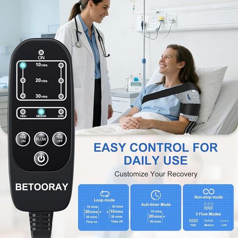 Ice Machine for Knee After Surgery, Portable Cold Therapy Machine, Knee Replacement Recovery System with Programmable Timer, 3 Speeds & 18 Hours Cooling, Pain Relief for Injuries Recovery in Saudi Arabia