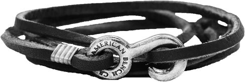 American Bench Craft Bootlegger Latigo Leather Wrap Bracelet – Adjustable Slip Knot, One Size Fits All, Handmade in Saudi Arabia