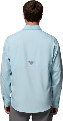 Columbia Men's PFG Tamiami Long Sleeve Fishing Shirt, Marine Light, 5X Tall in Kuwait