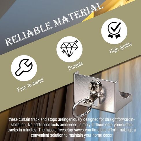 Curtain Track End Caps Quiet Curtain Rail Stop Replacement Accessories for Ceiling Track & Window Hanging Rod 8 Pack in Kuwait