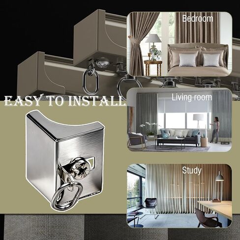 Curtain Track End Caps Quiet Curtain Rail Stop Replacement Accessories for Ceiling Track & Window Hanging Rod 8 Pack in Kuwait