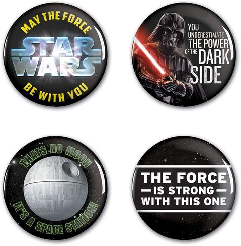 WinCraft Star Wars Star Wars Star Wars 1 1/4" Rnd Button 4 PackWinCraft Star Wars 1 1/4" Rnd Button 4 Pack, Multicolor, NA in Kuwait