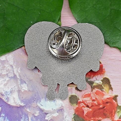 Black Heart Pin - Gothic Series - Enamel Lapel Pin - Spooky Halloween Brooch Plated Badge folothing, Bags,Lanyards Jacket,or Hat in Kuwait