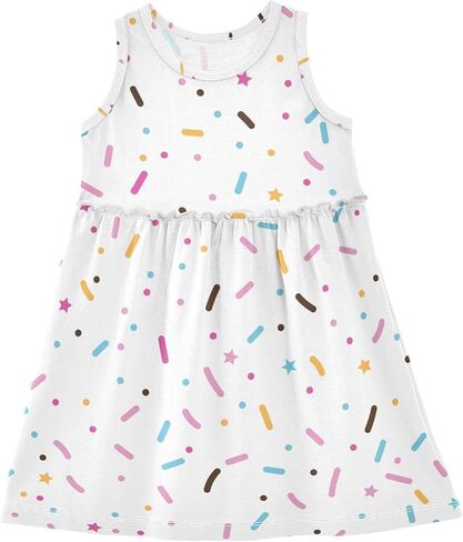CaTaKu Girls' Dresses Toddler Summer Dress Sleeveless Spring Dresses for Girls Cotton Sundress 2-8Y in Saudi Arabia