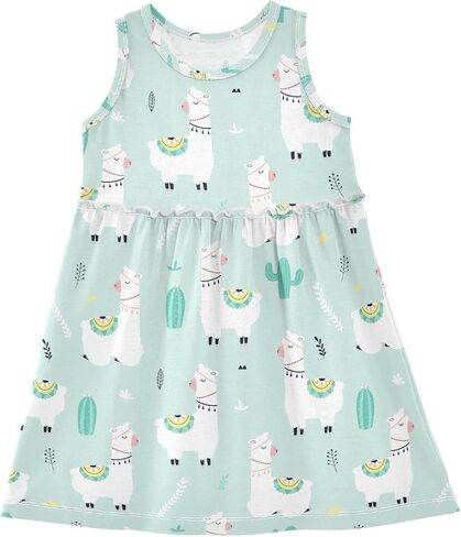 CaTaKu Girls' Dresses Toddler Summer Dress Sleeveless Spring Dresses for Girls Cotton Sundress 2-8Y in Saudi Arabia