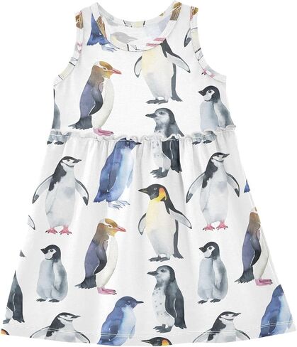 CaTaKu Girls' Dresses Toddler Summer Dress Sleeveless Spring Dresses for Girls Cotton Sundress 2-8Y in Saudi Arabia