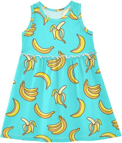 CaTaKu Girls' Dresses Toddler Summer Dress Sleeveless Spring Dresses for Girls Cotton Sundress 2-8Y in Saudi Arabia
