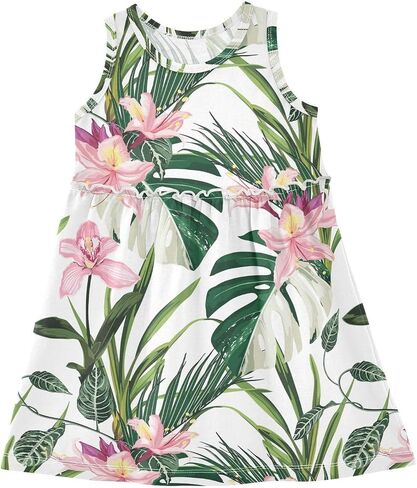 CaTaKu Girls' Dresses Toddler Summer Dress Sleeveless Spring Dresses for Girls Cotton Sundress 2-8Y in Saudi Arabia