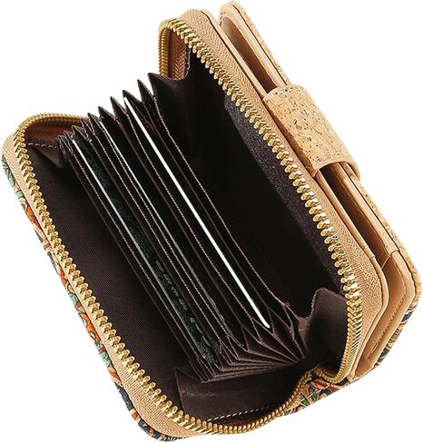 Cork Small Wallets for Women, Leather RFID Blocking Leather Purse for Ladies Bifold Zipper Wallet with Card Slots, ID Window (Model 3) in Saudi Arabia