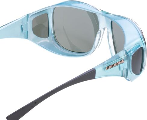 Cocoons Glossy Polarized Fitover Sunglasses L Pilot Square, Aqua, 62 mm in Saudi Arabia