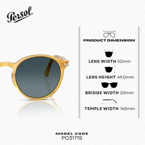 Persol PO3171S Phantos Shape Sunglasses With Official Eyewear Kit in Kuwait