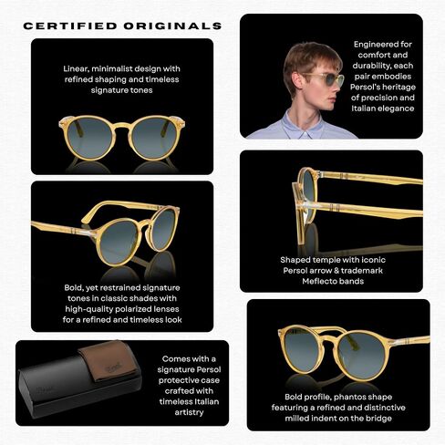 Persol PO3171S Phantos Shape Sunglasses With Official Eyewear Kit in Kuwait
