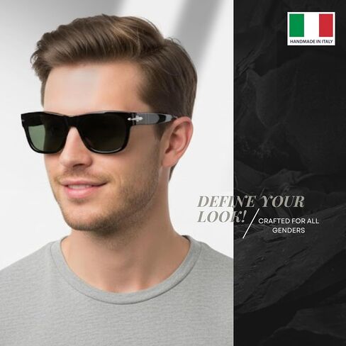 Persol PO3269S POLARIZED Rectangle Shape Sunglasses With Official Eyewear Kit in Kuwait