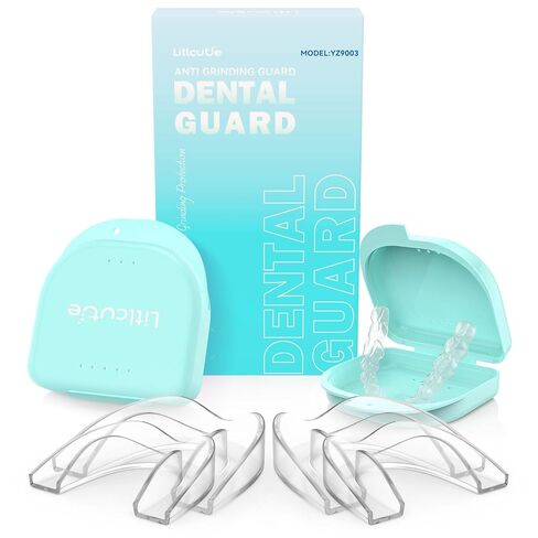 Anti Grinding Guard,Mouth Guards for Sleeping,Night Guards for Teeth Grinding for Adults,4 Pcs 2 Size Reusable Mouth Guard, Clear in Kuwait