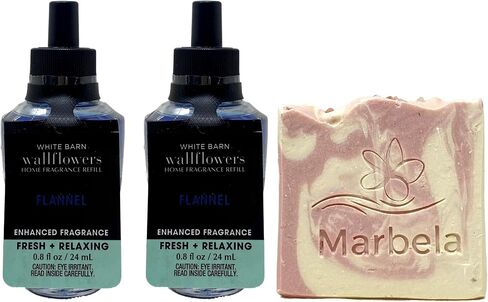 Bath & Body Works Flannel 2 Pack Wallflowers Home Fragrance Refills - Marbela Sample Soap in Kuwait