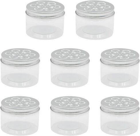 8 Pcs Scent Beads Storage Container 4oz/120ml Scent Bead Dispenser with Hollow Lids Storage Containers Refillable Perfume Air Freshener Diffuser Small Plastic Jars for Aromatherapy in Saudi Arabia