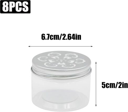 8 Pcs Scent Beads Storage Container 4oz/120ml Scent Bead Dispenser with Hollow Lids Storage Containers Refillable Perfume Air Freshener Diffuser Small Plastic Jars for Aromatherapy in Saudi Arabia