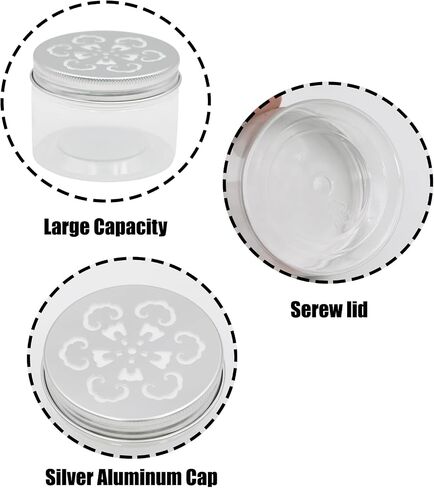 8 Pcs Scent Beads Storage Container 4oz/120ml Scent Bead Dispenser with Hollow Lids Storage Containers Refillable Perfume Air Freshener Diffuser Small Plastic Jars for Aromatherapy in Saudi Arabia