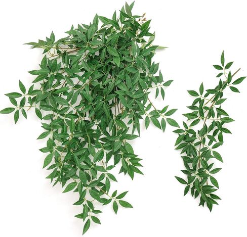 Ling's Moment Rosa Banksiae Artificial Vines, Pack of 7 Silk Greenery Garlands with Hanging Faux Laurel Leaves for Table Centerpieces, Wedding Arches & Floral Filler Arrangements in Kuwait
