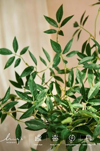 Ling's Moment Rosa Banksiae Artificial Vines, Pack of 7 Silk Greenery Garlands with Hanging Faux Laurel Leaves for Table Centerpieces, Wedding Arches & Floral Filler Arrangements in Kuwait