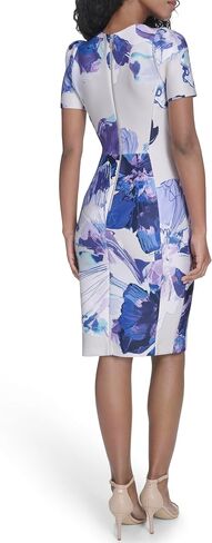 Calvin Klein Short Sleeve Floral Scuba Sheath in Kuwait