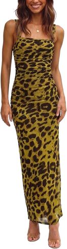 Maxi Dresses for Women 2026 Summer Vacation Floral Bodycon Mesh Tube Formal Wedding Guest Cocktail Party Long Dress in Saudi Arabia