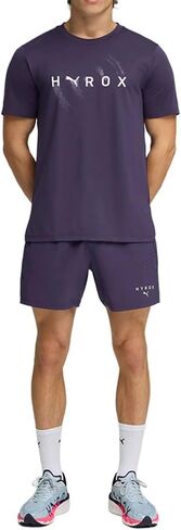 PUMA Mens X Hyrox Cloudspun Thermoadapt Crew Neck Short Sleeve Athletic Casual Tops Casual - Purple in Kuwait