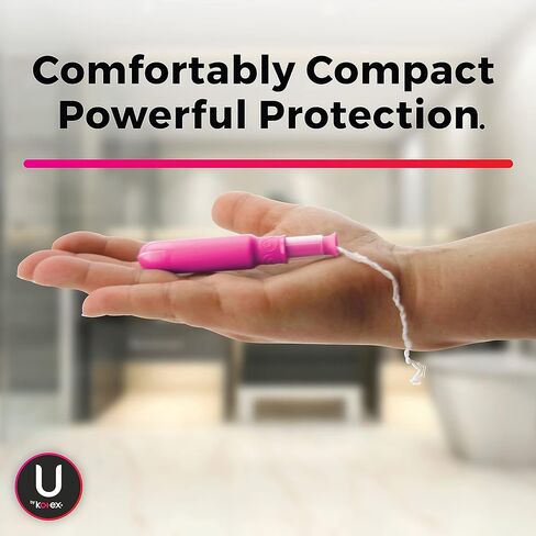 U By Kotex Click Compact Tampons, Multipack, Regular/Super Absorbency, Unscented, 30Count (Packaging May Vary), 0.380 Lb in Saudi Arabia