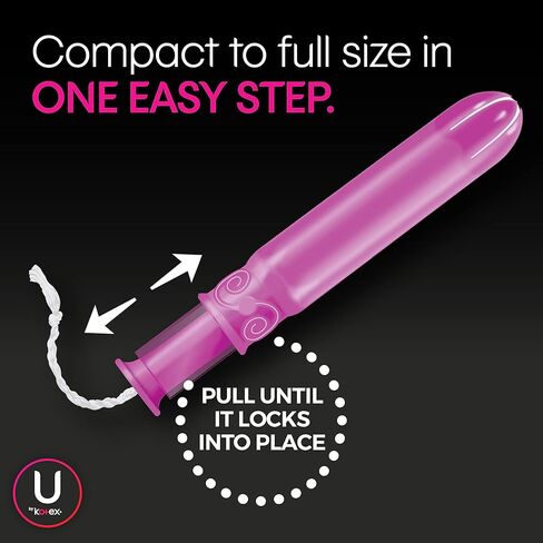 U By Kotex Click Compact Tampons, Multipack, Regular/Super Absorbency, Unscented, 30Count (Packaging May Vary), 0.380 Lb in Saudi Arabia