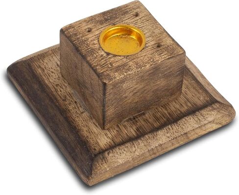 Wooden Incense Stick & Cone Burner Holder Eco Friendly Ash Catcher Tray Agarbatti Holder Rustic Style Hand Carved for Meditation Yoga Aromatherapy Home Fragrance Products Birthday Housewarming Gifts in Kuwait