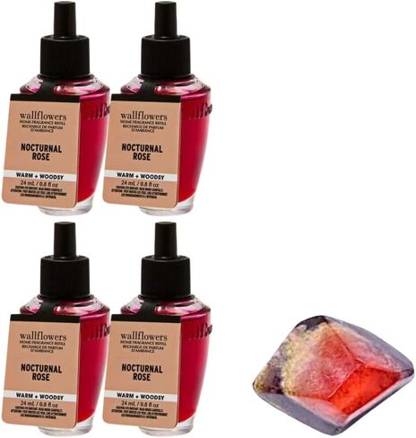 Nocturnal Rose - White Barn Bath/Body - 4 Pack Wallflowers Home Fragrance Refills 0.8 fl oz / 24 mL and Stone Soap Natural (Packaging May Vary). in Kuwait