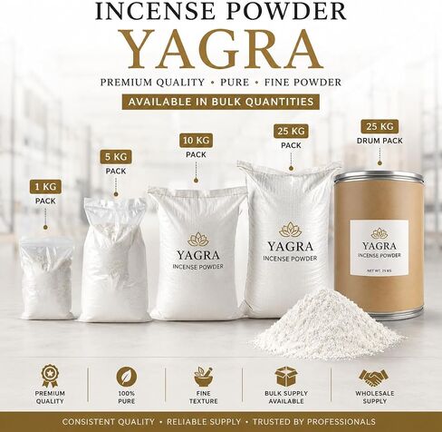 Vrinda Incense Powder Yagra – Premium Spiritual & Ritual Incense Powder for Meditation, Relaxation, Cleansing & Energy Purification – Natural Aromatic Incense Powder, 36 Ounces (2.2 lb) in Saudi Arabia