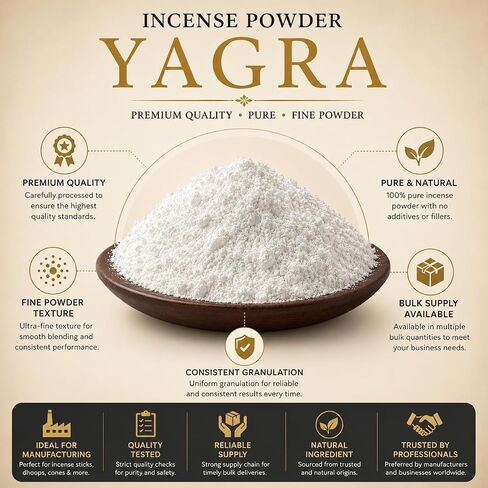Vrinda Incense Powder Yagra – Premium Spiritual & Ritual Incense Powder for Meditation, Relaxation, Cleansing & Energy Purification – Natural Aromatic Incense Powder, 36 Ounces (2.2 lb) in Saudi Arabia