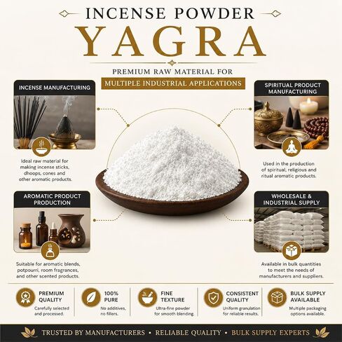 Vrinda Incense Powder Yagra – Premium Spiritual & Ritual Incense Powder for Meditation, Relaxation, Cleansing & Energy Purification – Natural Aromatic Incense Powder, 36 Ounces (2.2 lb) in Saudi Arabia