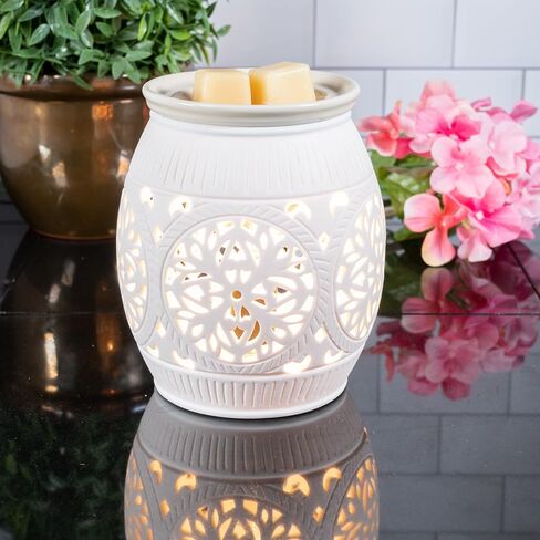 Scentsationals Wax Melt Warmer, Wax Warmer for Scented Wax Melts - Boho Collection Rococco - Candle Wax Melter for Fragrance Cubes and Tarts in Kuwait