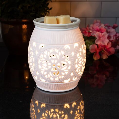 Scentsationals Wax Melt Warmer, Wax Warmer for Scented Wax Melts - Boho Collection Rococco - Candle Wax Melter for Fragrance Cubes and Tarts in Kuwait
