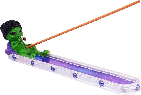 Cosmic Chilling Alien Resin Incense Burner – 10 Inch, Space Themed Home Home Decor for Meditation & Yoga in Saudi Arabia