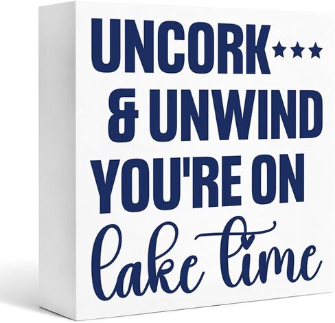 Funny Desk Decor Wooden Box Sign 5x5 Inches, I Don’t Always Whoop But When I Do There It Is Quote Farmhouse White Wood Block Tabletop Shelf Decor for Office Home, Humorous Gift Accent in Kuwait