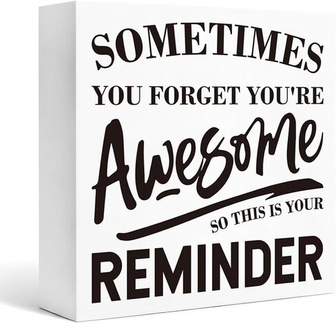 Funny Desk Decor Wooden Box Sign 5x5 Inches, I Don’t Always Whoop But When I Do There It Is Quote Farmhouse White Wood Block Tabletop Shelf Decor for Office Home, Humorous Gift Accent in Kuwait