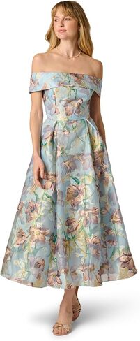 Adrianna Papell Jacquard Ankle Length Dress in Kuwait