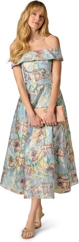 Adrianna Papell Jacquard Ankle Length Dress in Kuwait