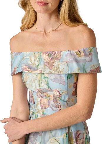 Adrianna Papell Jacquard Ankle Length Dress in Kuwait