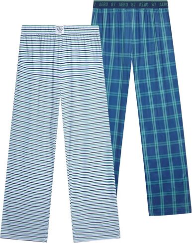 AEROPOSTALE Boys Pajama Pants - 2 Pack Ultra Soft Lightweight PJ Bottoms Sleep Pants for Boys with Elastic Waistband (4-14) in Kuwait