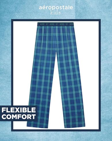 AEROPOSTALE Boys Pajama Pants - 2 Pack Ultra Soft Lightweight PJ Bottoms Sleep Pants for Boys with Elastic Waistband (4-14) in Kuwait