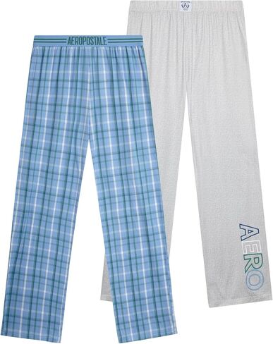 AEROPOSTALE Boys Pajama Pants - 2 Pack Ultra Soft Lightweight PJ Bottoms Sleep Pants for Boys with Elastic Waistband (4-14) in Kuwait